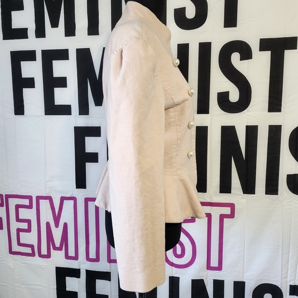 LIKE 4 DISCOUNT Peplum Doublet Waist Coat with Luxury Pearl Buttons - Picture 12 of 16